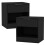URBN Living (Black, 2) 1-Drawer Bedside Table Cabinet Nightstand Storage Shelf Unit 1