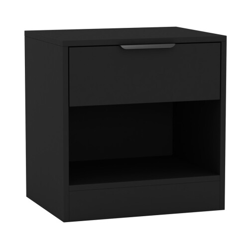 URBN Living (Black, 2) 1-Drawer Bedside Table Cabinet Nightstand Storage Shelf Unit 2