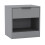URBN Living (Grey , 1) 1-Drawer Bedside Table Cabinet Nightstand Storage Shelf Unit 5