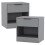 URBN Living (Grey , 2) 1-Drawer Bedside Table Cabinet Nightstand Storage Shelf Unit 1