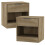 URBN Living (Oak, 2) 1-Drawer Bedside Table Cabinet Nightstand Storage Shelf Unit 1