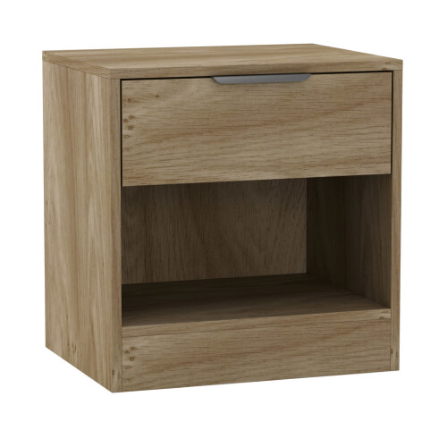 URBN Living (Oak, 2) 1-Drawer Bedside Table Cabinet Nightstand Storage Shelf Unit 2