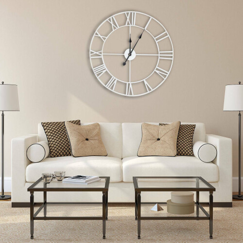 Extra Large Roman Numeral Skeleton Wall Clock - 60cm 1