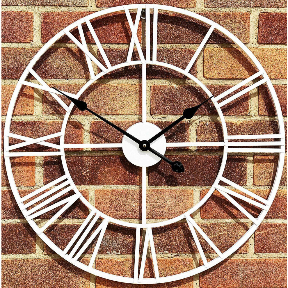 Extra Large Roman Numeral Skeleton Wall Clock - 60cm