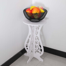 Small Wooden Round Side Table Beside Tea Coffee Lamp Plant Rack Stand