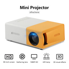 Mini Portable YG300 LED Projector - 1080p Full HD, 13-100in, HDMI/USB/TF, Compact Pocket Home Theater