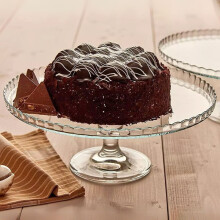 Glass Patisserie Footed Serving Plate Cake Muffin Platter Tray Display