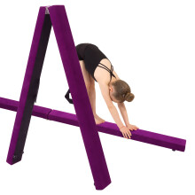 7FT 2.1M Folding Gymnastic Balance Beam Kids Training Beam Carrying