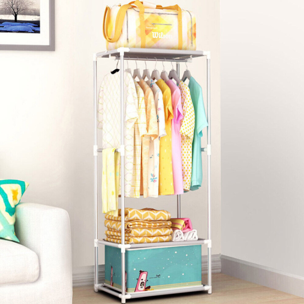 Clothes Rail Bedroom Open Wardrobe Stand Storage Rack Shoe Shelves