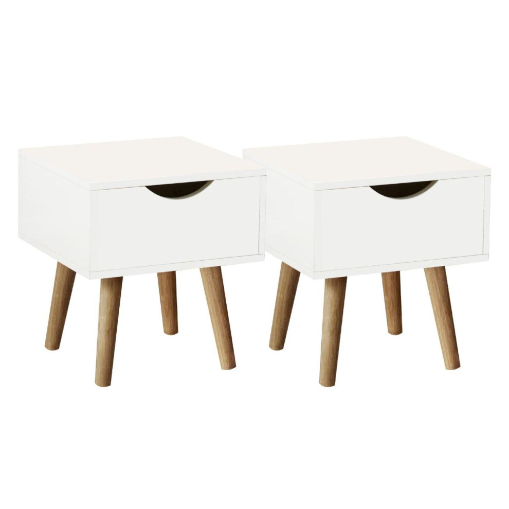 Boden Pair Bedsides 1 Drawer White