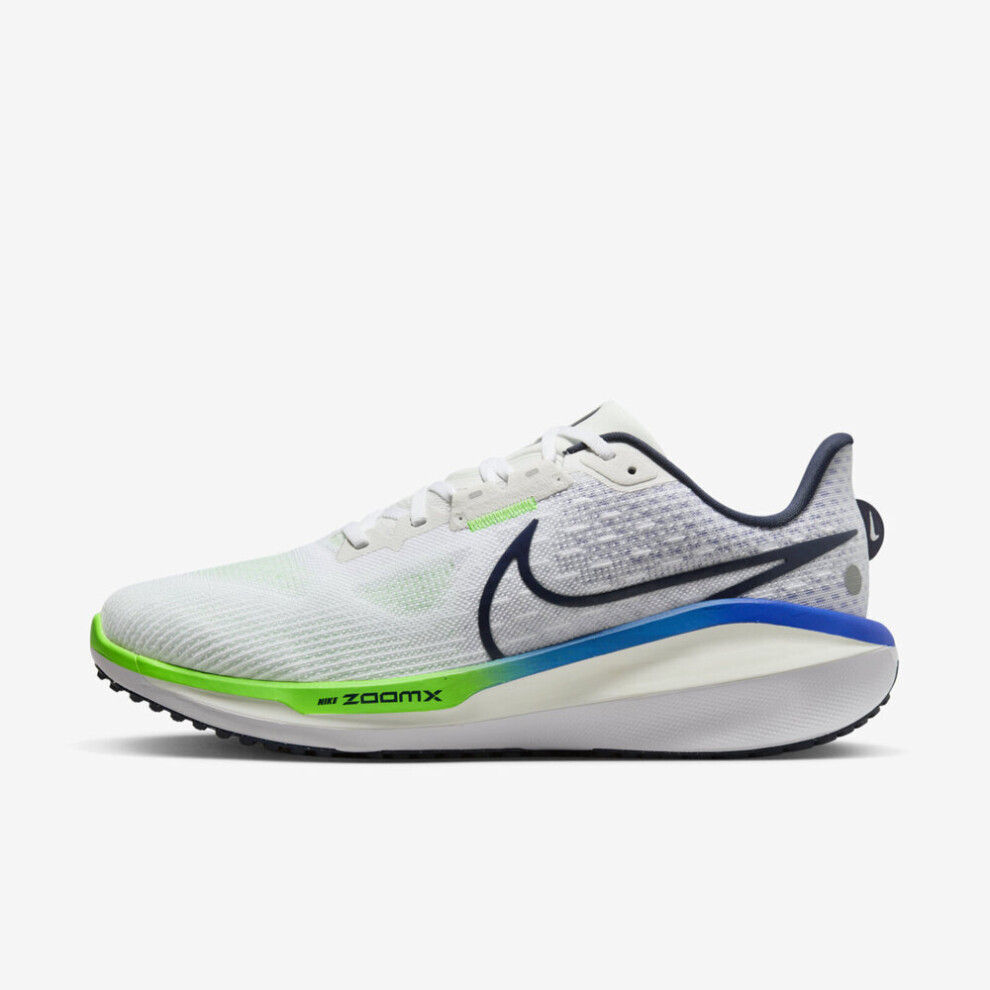 (UK7/EUR41/26CM ) Nike Vomero 17 White Racer Blue Lime Men's Run Shoe