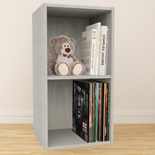 Charles Jacobs (Large) Charles Jacobs Vinyl 12" LP Record Cube Storage Box Unit Concrete Effect