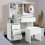 Dressing Table Mirror & Stool Set Vanity Makeup Desk With Drawers + Led Lights 2