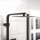 NES Home Modern Square Matte Black Exposed Thermostatic Mixer Shower Set With Shower Head 8