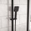 NES Home Modern Square Matte Black Exposed Thermostatic Mixer Shower Set With Easy Fittings 3