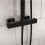 NES Home Modern Square Matte Black Exposed Thermostatic Mixer Shower Set With Easy Fittings 4
