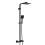NES Home Modern Square Matte Black Exposed Thermostatic Mixer Shower Set With Easy Fittings 5