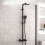 NES Home Modern Square Matte Black Exposed Thermostatic Mixer Shower Set With Easy Fittings 7