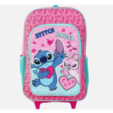Lilo & Stitch Pink Luggage Trolley Backpack Suitcase Cabin Travel Bag