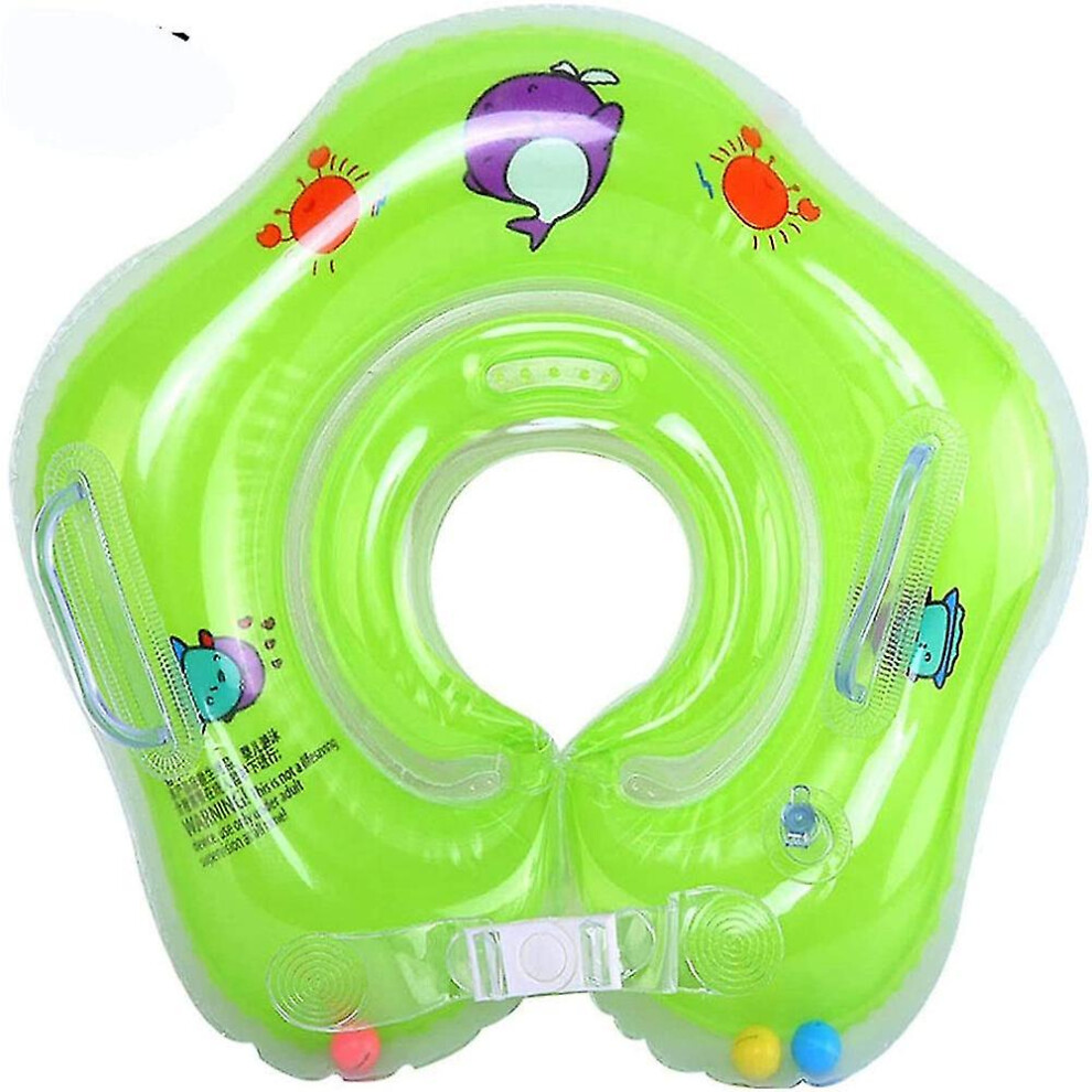 (Green) 0-18 Months Baby Swim Collar Ring Swimming Safety Aid Pool Toys Green