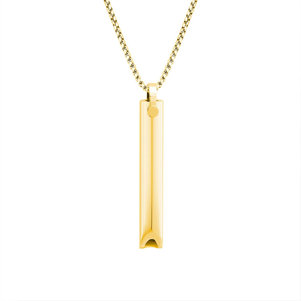 (Gold) Breathing Necklace, Anxiety Relief Necklaces Breathing Necklace Stop Smoking, Breathing Necklace Calms For Anxiety, Mindful, Meditation Gold