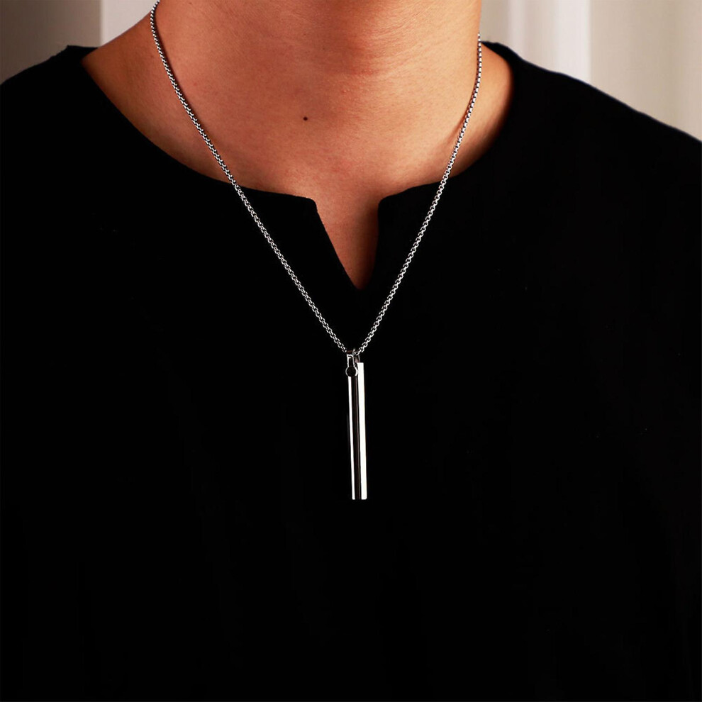 (Silver) Breathing Necklace, Anxiety Relief Necklaces Breathing Necklace Stop Smoking, Breathing Necklace Calms For Anxiety, Mindful, Meditation Silver