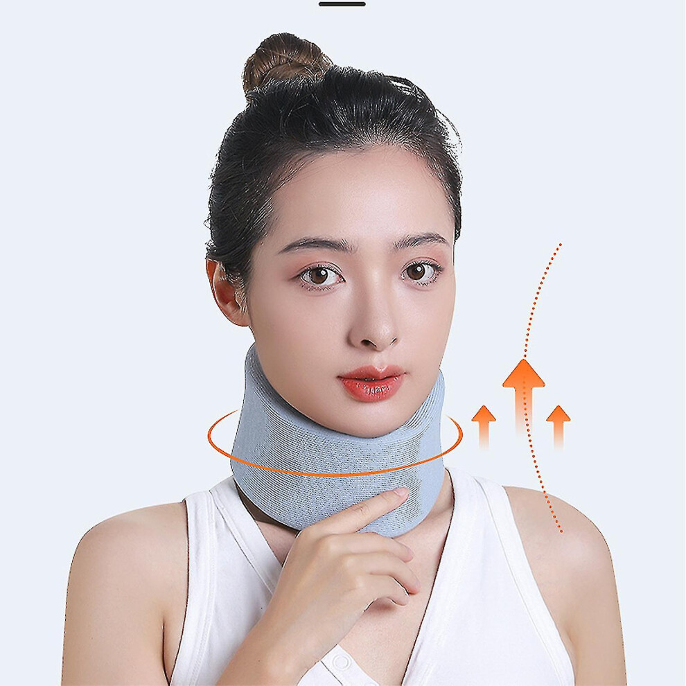 (blue, L) Neck Brace Universal Soft Sponge Cervical Collar, Neck Support To Relieve Cervical Spine Pressure, Cervical Fixator Pain Relief Supporter