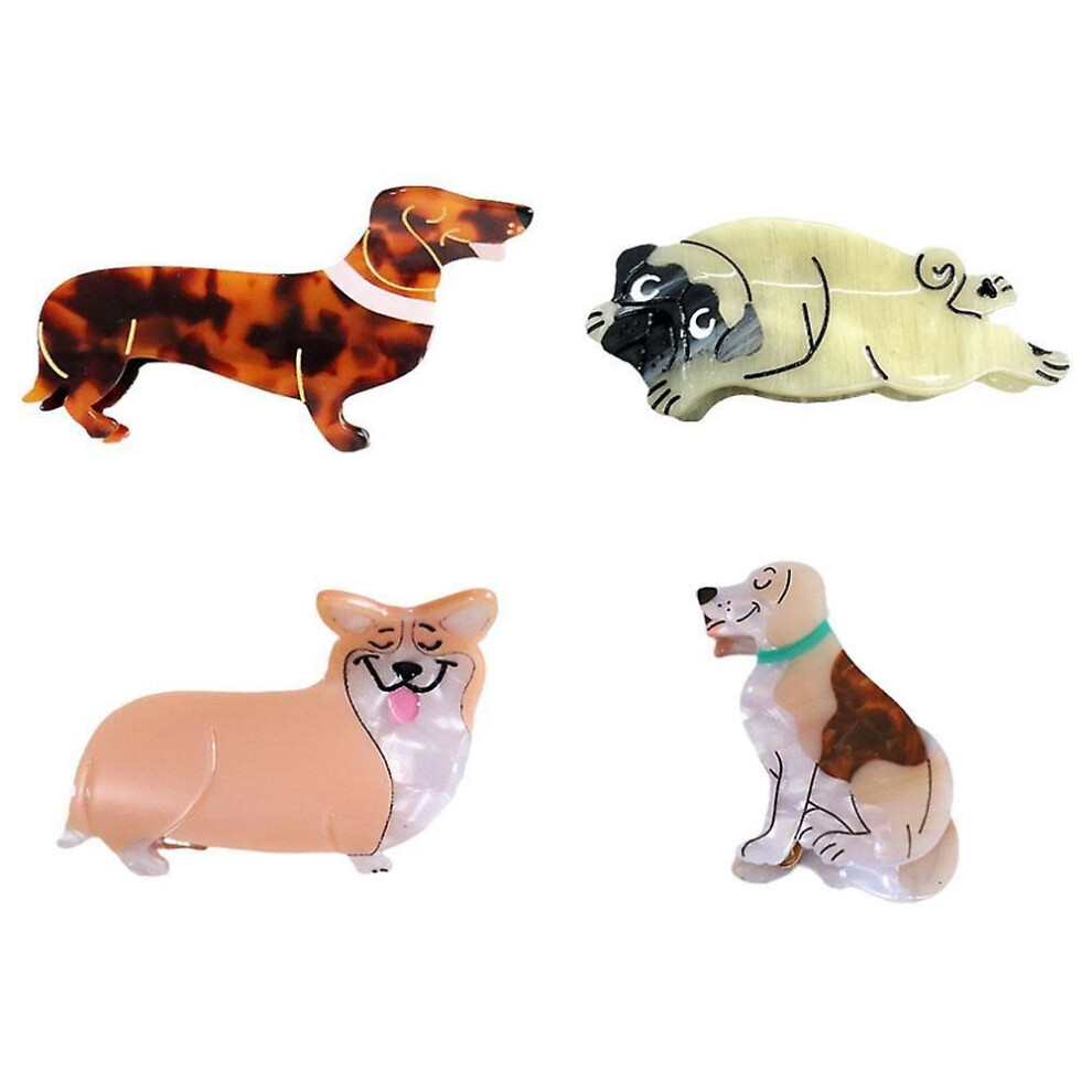 (Dachshund) Acetate Hair Claw Clips Cute Dog Hair Barrette Animal Shape Holder Ponytail Not,Specified