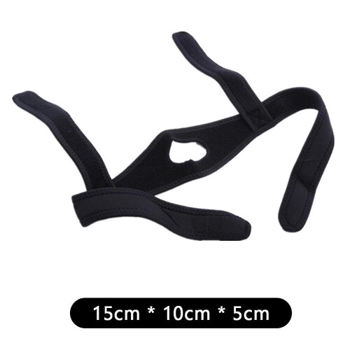 (Black) Adjustable Anti Snore Stop Snoring Chin Strap Belt For Sleeping 1