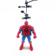 Spiderman Induction Helicopter Toy KK5555 – Infrared Hand-Launch, USB Charge, Auto-Takeoff in 3s, Safe Indoor Flying, Blue/Red/Yellow