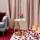 Gold Tempered Glass Side Table, Metal Frame Round End Table Nightstand 4