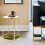 Gold Tempered Glass Side Table, Metal Frame Round End Table Nightstand 5