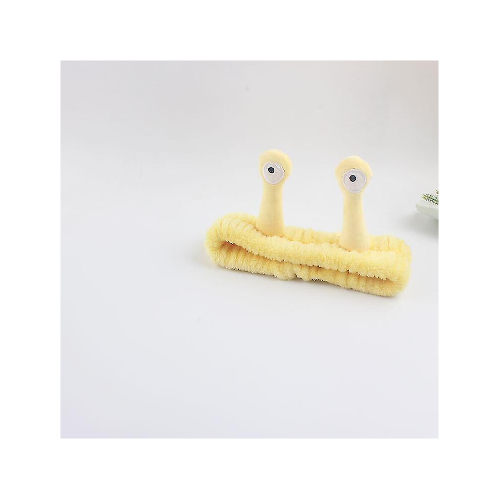 2023 New Hot Face Wash Headband Hairband With Palm And Snail Coral Fleece Cartoon Cute Creative Hair Accessories Orange
