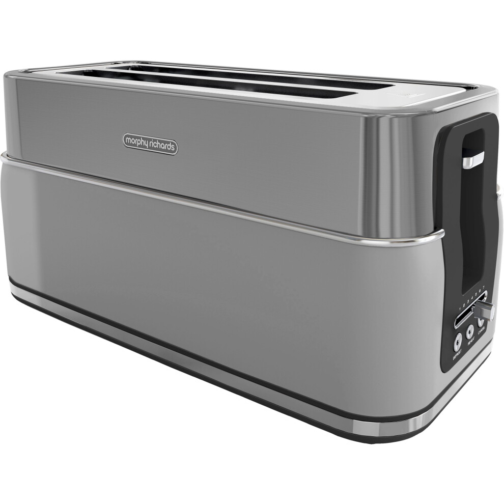 Morphy Richards Unisex Grey Signature Matt 4-Slice Toaster In - Image 4