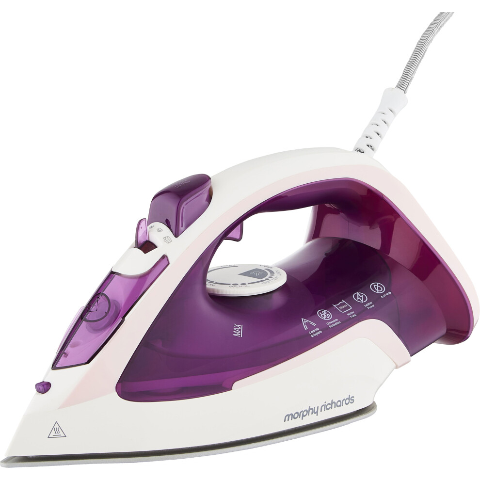 Morphy Richards Turbosteam 302011 Steam Generator Iron Ceramic Soleplate Pink/White