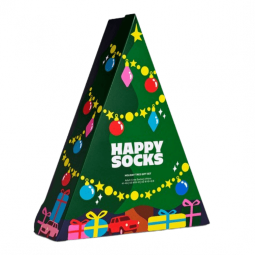 Happy Socks 3-Pack Holiday Tree Gift Set - Green