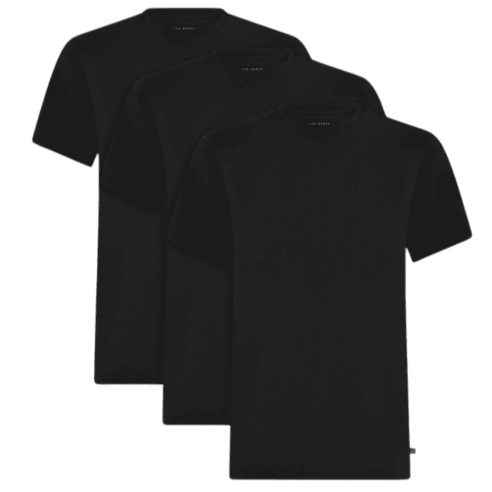 Ted Baker 3-Pack Crew Neck T-Shirt - Black