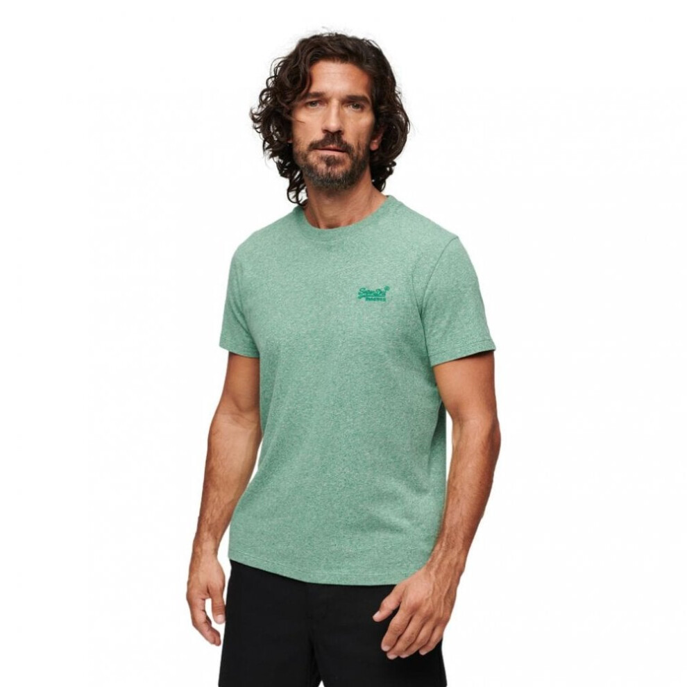 Superdry Vintage Logo Embroidered Tee - Bright Grit Green