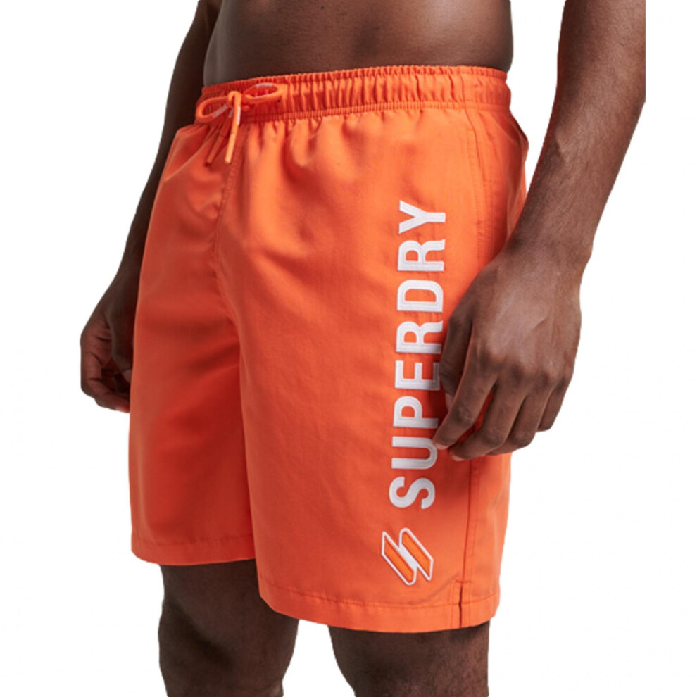 Superdry Code Applique 19" Swim Shorts - Orange