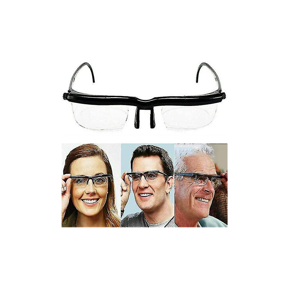Adjustable Focus Reading Glasses,adjustable Focus Glasses Dial Vision Near And Far Sight,distance Reading Glasses For Men Ladies Elderly
