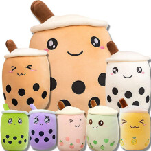 (White - Squint, 70cm) 24/35/50/70cm Bubble Tea Boba Cup Soft Stuffed Plush Pillow Cushion Ka