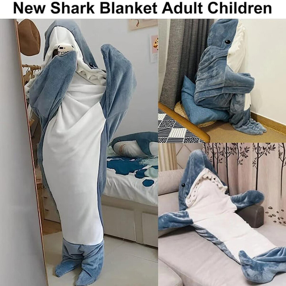 (S) Shark Blanket, Shark Wearable Blanket Adult, Shark Blanket Hoodie, Shark Blanket Hoodie Wearable, Hoodie Adult Shark Onsie Not,Specified