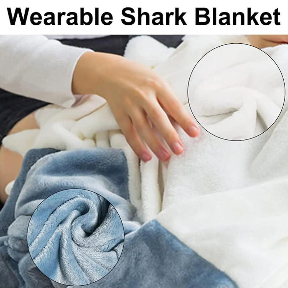 (XL) Shark Blanket, Shark Wearable Blanket Adult, Shark Blanket Hoodie, Shark Blanket Hoodie Wearable, Hoodie Adult Shark Onsie