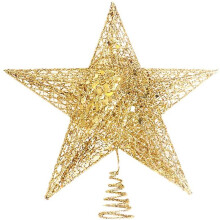Christmas Tree Topper Christmas Star Decoration Sequin Topper Christmas Hanging Decoration Christmas Tree Gold 12cm