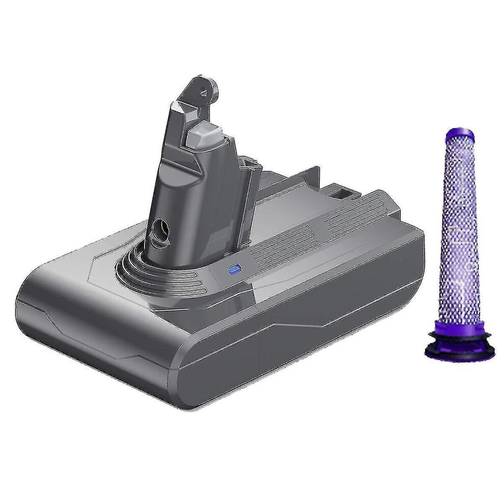 Compatible With Dyson V6 Battery 21.6V Dc62 Accessories, Cordless Vacuum Cleaner, Compatible With V6 Sv04 Sv03 Dc58 Dc59 Dc61 Dc74) Dark