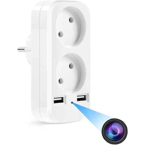 (Camera With 16G) Wifi Mini Socket Camera Spy Hidden Spy Cam Invisible ...