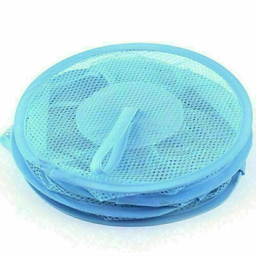 (Blue) Hanging 3 Tier Storage Basket Mesh Net Bathroom Home Tidy Organizer 2
