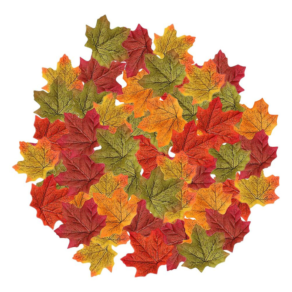 500 Pcs Fall Wedding Decor Lifelike Autumn Leaves Artificial Fall Leaves Simulation Maple Leaves Thanksgiving Table Centerpieces