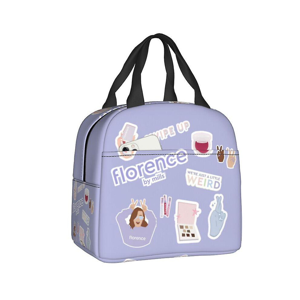 (8) Florence By Mills Lunch Box Women Waterproof Thermal Cooler Food Insulated Lunch Bag Office Work Resuable Picnic Tote Bags