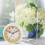 (WHITE) Double Sided Wall Clock, Station Clock Garden Clock Vintage Decoration 3